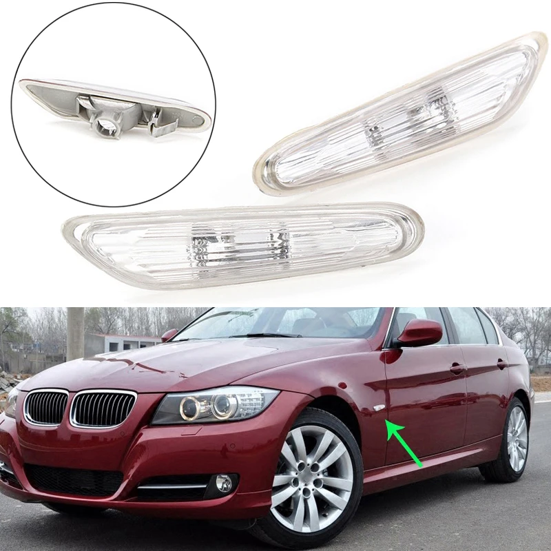 2pcs 11.6* 2.6* 3.3cm 12V 5W ABS Turn Signal Lights Clear Side Marker Lights For BMW E90 E91 E92 E93 2006 - 2011
2pcs 11.6* 2.6* 3.3cm 12V 5W ABS Turn Signal Lights Clear Side Marker Lights For BMW E90 E91 E92 E93 2006 - 2011