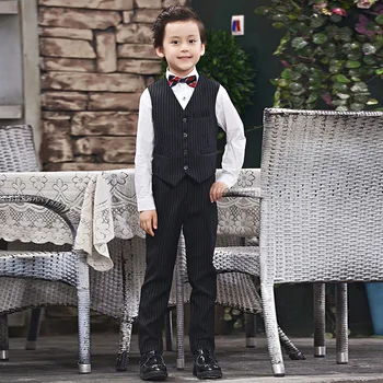 2018 4 pieces clothing sets bow tie +shirt +pants +waistcoat striped 160 170 12 years old boys clothes gentleman
2018 4 pieces clothing sets bow tie +shirt +pants +waistcoat striped 160 170 12 years old boys clothes gentleman