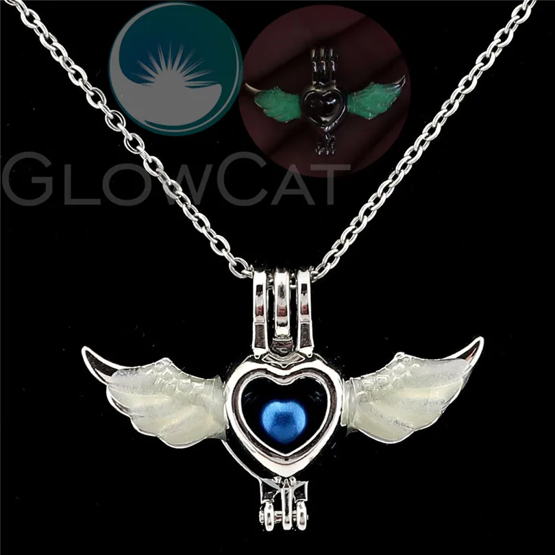 Glow in the Dark Feather Wings Heart Beads Pearl Cage Perfume Diffuser Pendants Locket Necklace K1020
Glow in the Dark Feather Wings Heart Beads Pearl Cage Perfume Diffuser Pendants Locket Necklace K1020