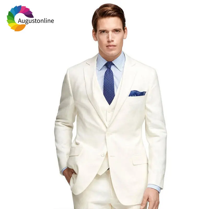 Latest Designs Ivory Linen Suits Men 2019 Custom Made Groom Suit Men Blazer Jacket 3Piece Vintage Trajes De Hombre Traje Hombre
Latest Designs Ivory Linen Suits Men 2019 Custom Made Groom Suit Men Blazer Jacket 3Piece Vintage Trajes De Hombre Traje Hombre