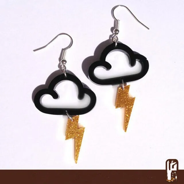 Unique Design Acrylic Cute Cloud Lightning Earrings Fashion Hollow Drop Dangle Earrings for Women Girls Funny Jewelry Gift
Unique Design Acrylic Cute Cloud Lightning Earrings Fashion Hollow Drop Dangle Earrings for Women Girls Funny Jewelry Gift