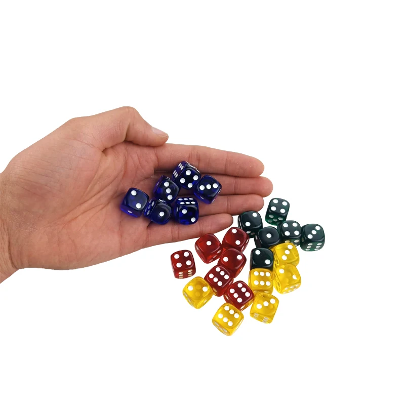 New Acrylic Dice 24Pcs Transparent Color 16mm White Point Dice Set Round Corner Four Color Hexahedron Table Games D6 Club
New Acrylic Dice 24Pcs Transparent Color 16mm White Point Dice Set Round Corner Four Color Hexahedron Table Games D6 Club