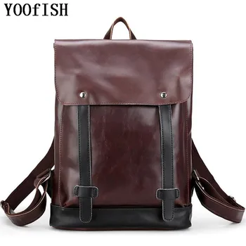 YOOFISH High Quality Practical PU Leather Mens Backpack Vintage Brand Casual Men Laptop Backpack School Travel Backpack
YOOFISH High Quality Practical PU Leather Mens Backpack Vintage Brand Casual Men Laptop Backpack School Travel Backpack