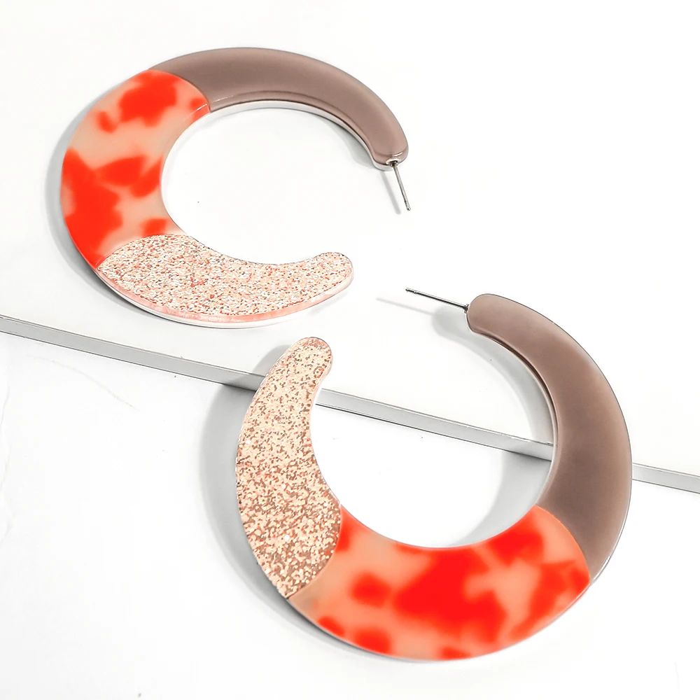 Leopard Acrylic Acetate Earrings Hoop C Exaggerated Coral Orange Moon Geometric Earings Women Earrings Star C Face Ear rings
Leopard Acrylic Acetate Earrings Hoop C Exaggerated Coral Orange Moon Geometric Earings Women Earrings Star C Face Ear rings