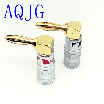 8pcs/lot Nakamichi Right Angle 90 Degree Screws type Banana Plug Speaker Cable Connector Pure Brass Gold Plated Free Shipping
8pcs/lot Nakamichi Right Angle 90 Degree Screws type Banana Plug Speaker Cable Connector Pure Brass Gold Plated Free Shipping