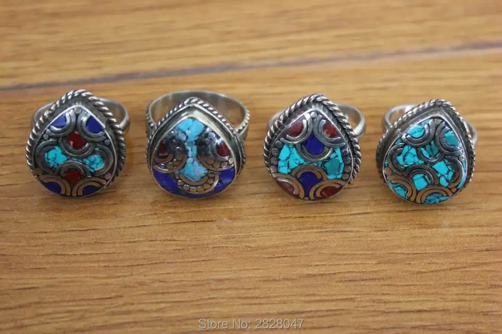 RG329 Nepal Handmade Colorful Stone Heart Ring Ethnic Tibetan Jewelry Brass Lapis Coral Women Ring
RG329 Nepal Handmade Colorful Stone Heart Ring Ethnic Tibetan Jewelry Brass Lapis Coral Women Ring