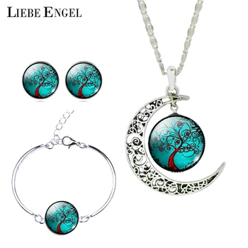 LIEBE ENGEL Life Tree Picture Necklace Stud Earrings Bangles Bracelets Jewelry Sets Women Gift Vintage Silver Color Jewelry
LIEBE ENGEL Life Tree Picture Necklace Stud Earrings Bangles Bracelets Jewelry Sets Women Gift Vintage Silver Color Jewelry