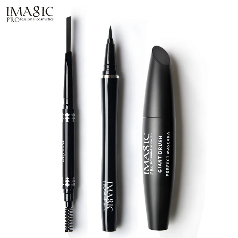 IMAGIC Profession 3Pcs Easy Makeup Pretty Eyes Mascara Black Colors Eyeliner and Automatic Cosmetics Eyebrow 
IMAGIC Profession 3Pcs Easy Makeup Pretty Eyes Mascara Black Colors Eyeliner and Automatic Cosmetics Eyebrow