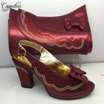 Capputine Hot Selling Elegant Ladies Wine Shoes And Bag Set New Aarival Italian Pumps Shoes And Bag Set For Party Dress BL295C
Capputine Hot Selling Elegant Ladies Wine Shoes And Bag Set New Aarival Italian Pumps Shoes And Bag Set For Party Dress BL295C