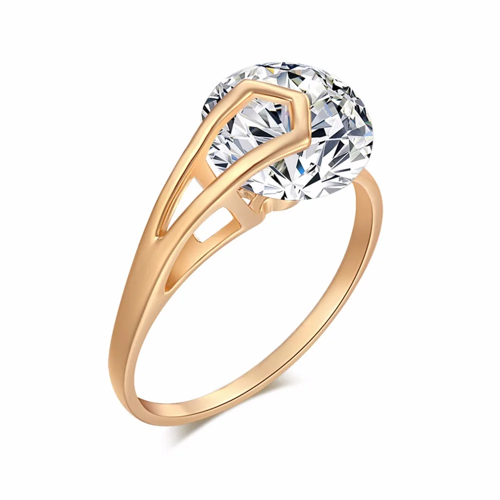 Crazy Feng New Rings Fashion Jewelry For Women Gold-color Unique Design Big Zircon Crystal Main Stone Bridal Wedding Rings
Crazy Feng New Rings Fashion Jewelry For Women Gold-color Unique Design Big Zircon Crystal Main Stone Bridal Wedding Rings