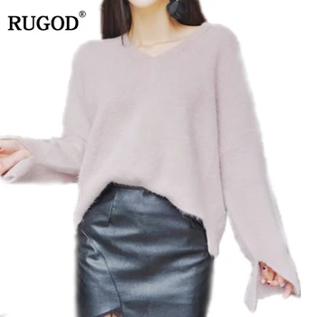 RUGOD 2019 Korean fashion loose special design split pure color velvet dream light purple sweater in winter sueter mujer
RUGOD 2019 Korean fashion loose special design split pure color velvet dream light purple sweater in winter sueter mujer