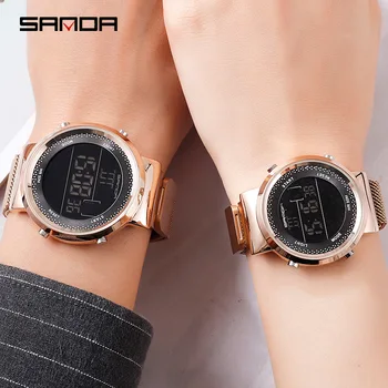 Fashion Rose Gold Women Men Magnetic Digital Watches Luxury Stainless Steel LED Electronic Wristwatches Waterproof Sports Clock
Fashion Rose Gold Women Men Magnetic Digital Watches Luxury Stainless Steel LED Electronic Wristwatches Waterproof Sports Clock