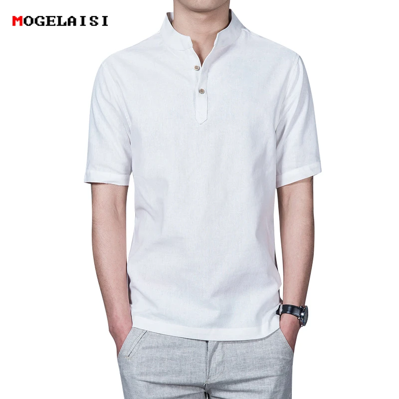 MOGELAISI Summer Linen Shirts For Men Slim short sleeve Plus XXXL Flax Shirt Men Solid Natural linen cotton Asian size M-5XL
MOGELAISI Summer Linen Shirts For Men Slim short sleeve Plus XXXL Flax Shirt Men Solid Natural linen cotton Asian size M-5XL