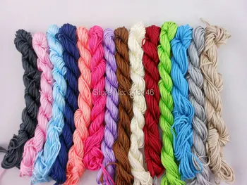 Hot Wholesale 14pcs/lot 1.5mm Macrame Shamballa Bracelet Beading Rattail Braided Nylon Cords Chinese Knot Kumihimo String Thread
Hot Wholesale 14pcs/lot 1.5mm Macrame Shamballa Bracelet Beading Rattail Braided Nylon Cords Chinese Knot Kumihimo String Thread