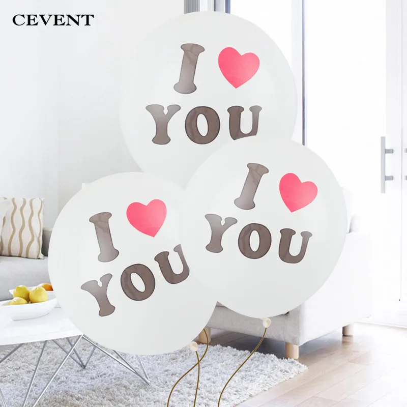 CEVENT 10pcs/lot I Love You Letter White Balloon Latex Helium Romantic Wedding Birthday Party Celebration Decoration Balloons
CEVENT 10pcs/lot I Love You Letter White Balloon Latex Helium Romantic Wedding Birthday Party Celebration Decoration Balloons