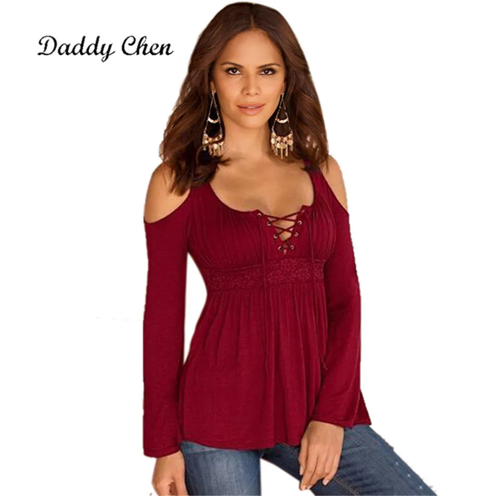 2018 spring Sexy off shoulder T-shirt Women Black Female Elegant Long Sleeve T Shirt tops Bandage plus size 5XL
2018 spring Sexy off shoulder T-shirt Women Black Female Elegant Long Sleeve T Shirt tops Bandage plus size 5XL