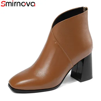 Smirnova 2018 new arrival ankle boots for women square toe 7cm thick heeks boots zip female genuine leather boots dress shoes
Smirnova 2018 new arrival ankle boots for women square toe 7cm thick heeks boots zip female genuine leather boots dress shoes