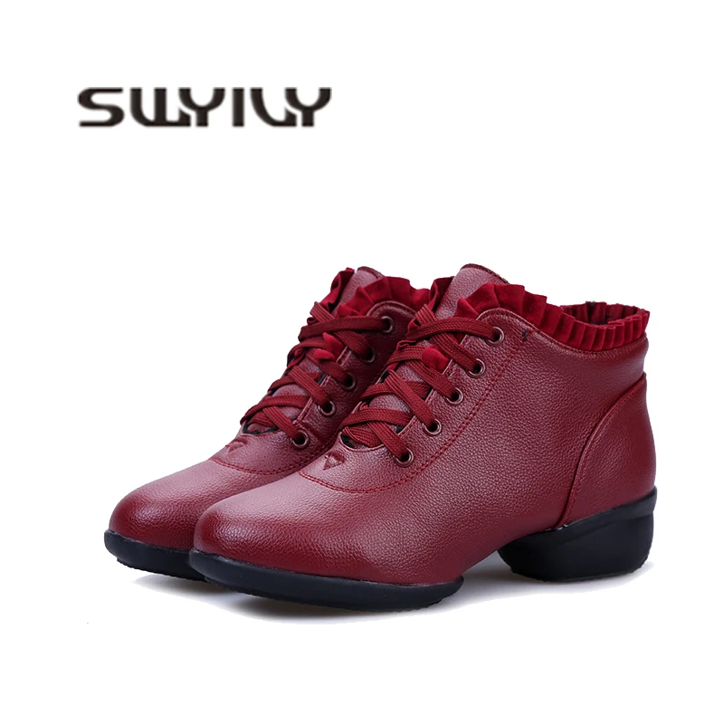 SWYIVY Women Winter Dance Shoes Sweet Lace Anti-collision 2018 Female Comfortable Soft Warm Modern Dance Shoes Platform Heel
SWYIVY Women Winter Dance Shoes Sweet Lace Anti-collision 2018 Female Comfortable Soft Warm Modern Dance Shoes Platform Heel