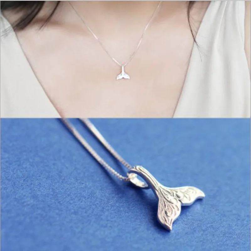 Temperament Beautiful Cute Mermaid 925 Sterling Silver Jewelry Fish Tail Exquisite Female Fashion Pendant Necklace H261
Temperament Beautiful Cute Mermaid 925 Sterling Silver Jewelry Fish Tail Exquisite Female Fashion Pendant Necklace H261