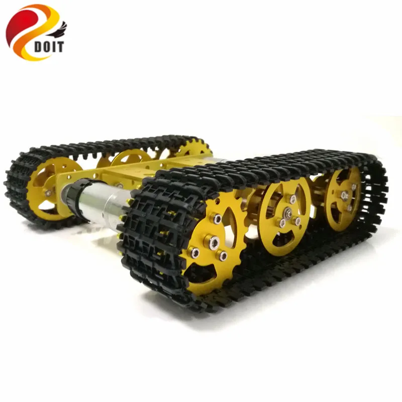 Gold Mini T100 Metal RC Tank Chassis Kit With High Torque DC Motor Speed Feedback Smart Crawler Robot Education DIY For Anduino
Gold Mini T100 Metal RC Tank Chassis Kit With High Torque DC Motor Speed Feedback Smart Crawler Robot Education DIY For Anduino