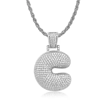 OMYFUN A-Z Custom Bubble Letter Hip Hop Necklaces & Pendants Rope Chain Initial C Pendant For Men Women Gold Silver Color Bijoux
OMYFUN A-Z Custom Bubble Letter Hip Hop Necklaces & Pendants Rope Chain Initial C Pendant For Men Women Gold Silver Color Bijoux