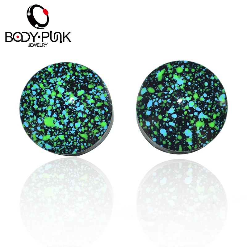BODY PUNK Piercings Blue-green Dot 1Pair Acrylic Ear Plug Gauge Expander Stretcher Flesh Tunnel Piercing Body Jewelry 6-25mm
BODY PUNK Piercings Blue-green Dot 1Pair Acrylic Ear Plug Gauge Expander Stretcher Flesh Tunnel Piercing Body Jewelry 6-25mm