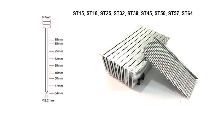 New 400pc Steel nail Special nails for for Electric Nail Gun Stapler Nailer Concrete ST18 ST38
New 400pc Steel nail Special nails for for Electric Nail Gun Stapler Nailer Concrete ST18 ST38