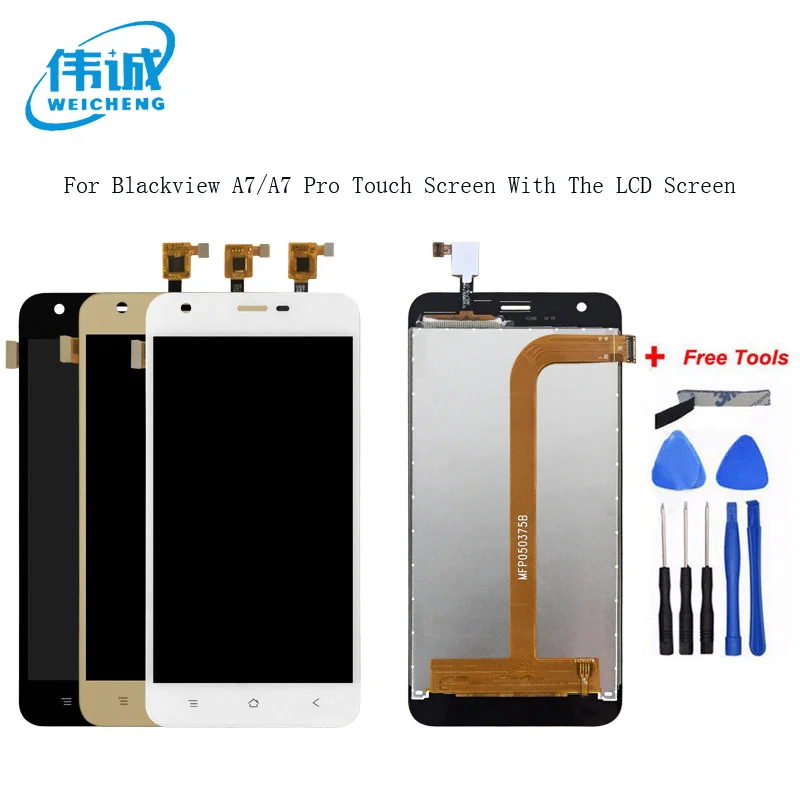 WEICHENG For Blackview A7/A7 pro LCD Display+Touch Screen Digitizer Assembly For MFP050375B LCD Screen +Free Tools
WEICHENG For Blackview A7/A7 pro LCD Display+Touch Screen Digitizer Assembly For MFP050375B LCD Screen +Free Tools