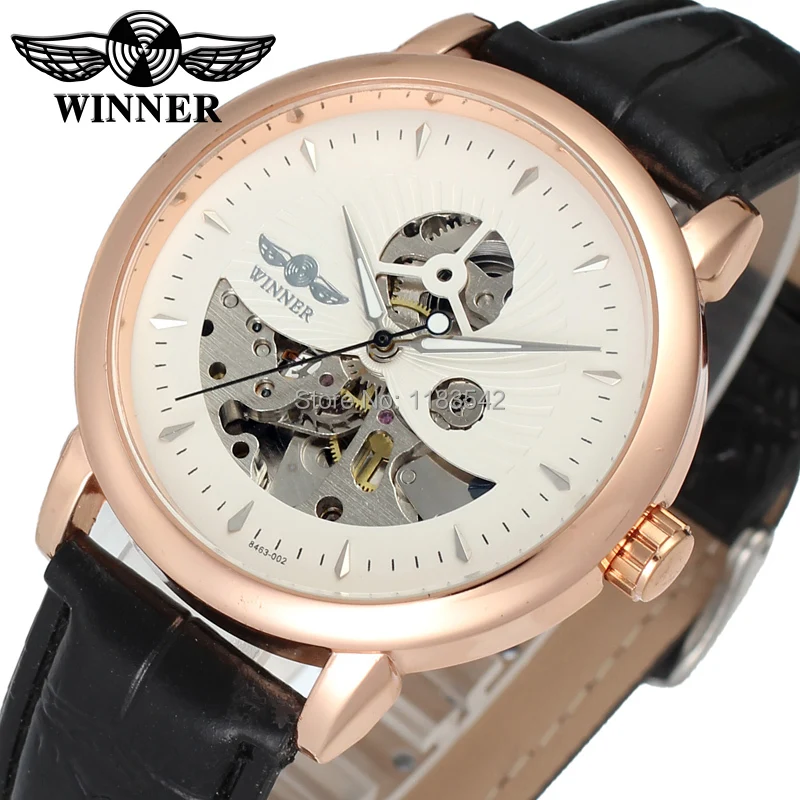 Winner Men's Watch Rose Gold Color Bezel Alloy Case Skeleton Genuine Leather Strap Military Wristwatch Color White WRG8059M3R1
Winner Men's Watch Rose Gold Color Bezel Alloy Case Skeleton Genuine Leather Strap Military Wristwatch Color White WRG8059M3R1