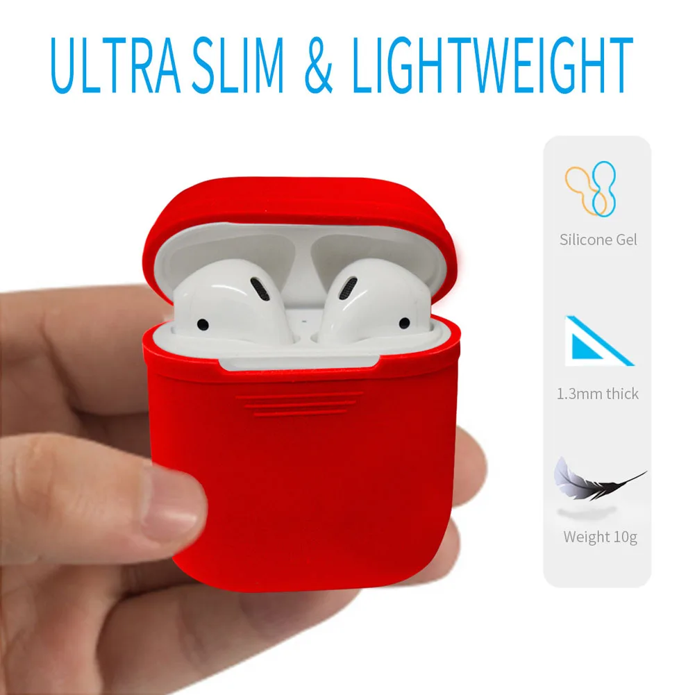 Silicone Shock Proof Protector Sleeve Case Skin Cover Wireless Earphone Box for Apple AirPods ND998
Silicone Shock Proof Protector Sleeve Case Skin Cover Wireless Earphone Box for Apple AirPods ND998