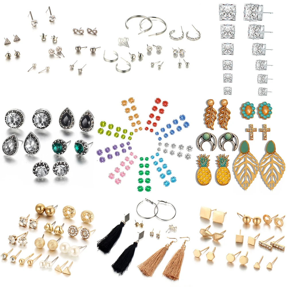Wholesale Luxury Crystal Stud Earrings for Women Girls Modern Fashion Small Earring Pearl Metal Cubic Zircon Trendy Jewelry 2018
Wholesale Luxury Crystal Stud Earrings for Women Girls Modern Fashion Small Earring Pearl Metal Cubic Zircon Trendy Jewelry 2018