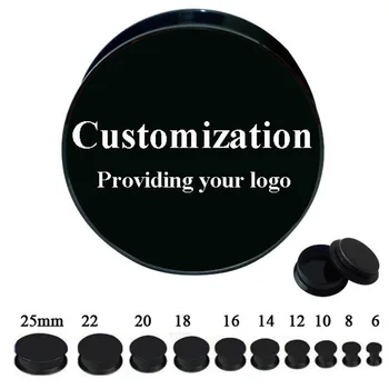 Factory Custom Made Black Acrylic Screw Flesh Tunnel Ear Plug Gauges 60pcs/lot for 10 sizes 6mm-25mm
Factory Custom Made Black Acrylic Screw Flesh Tunnel Ear Plug Gauges 60pcs/lot for 10 sizes 6mm-25mm