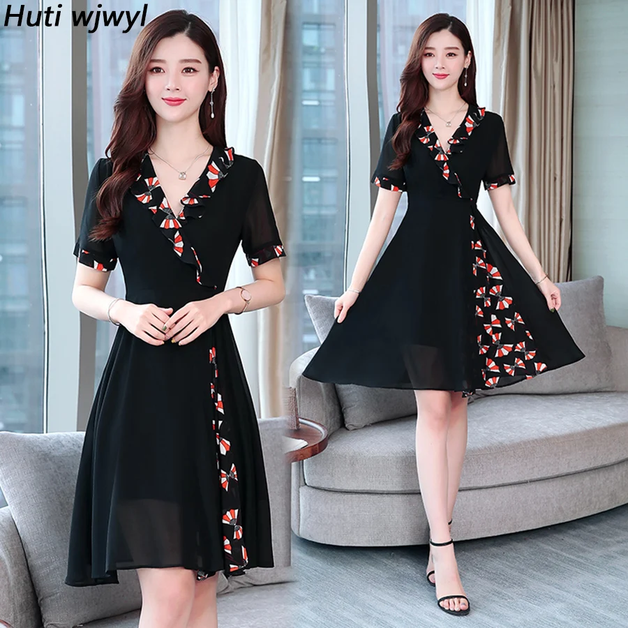 2019 Vintage Black Sexy Dresses Summer New 3XL Plus Size Solid Chiffon Boho Midi Sundress Women Bodycon Elegant Party Vestidos
2019 Vintage Black Sexy Dresses Summer New 3XL Plus Size Solid Chiffon Boho Midi Sundress Women Bodycon Elegant Party Vestidos