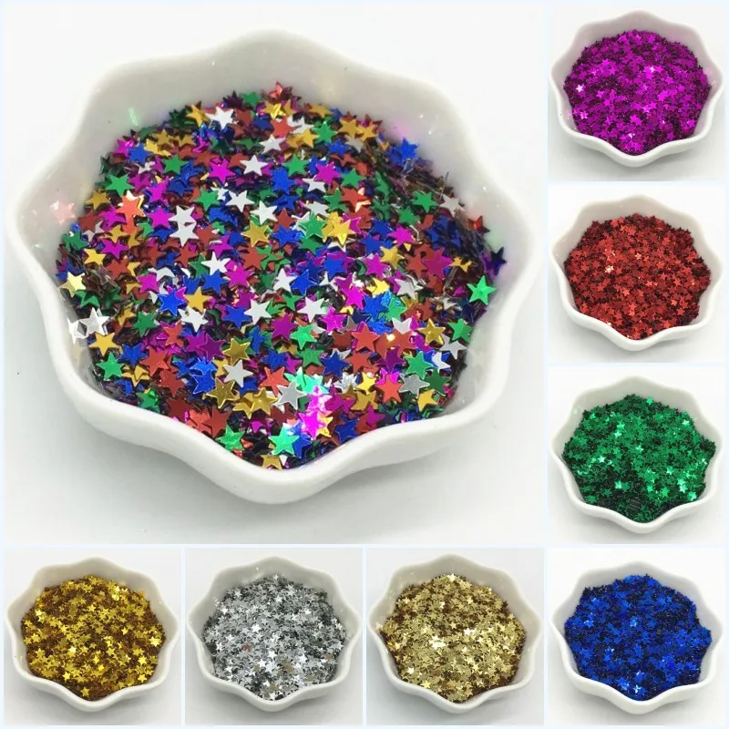 Star Sequin 4mm PVC Loose Sequins Paillettes for Nail Art Manicure Sewing Wedding Decoration Confetti 5000pcs 25g
Star Sequin 4mm PVC Loose Sequins Paillettes for Nail Art Manicure Sewing Wedding Decoration Confetti 5000pcs 25g