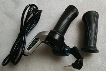 36V DC motor speed controller, Twist Throttle /Speed Handle/ Gas Accelerator with ignition lock (on/off key switch)
36V DC motor speed controller, Twist Throttle /Speed Handle/ Gas Accelerator with ignition lock (on/off key switch)
