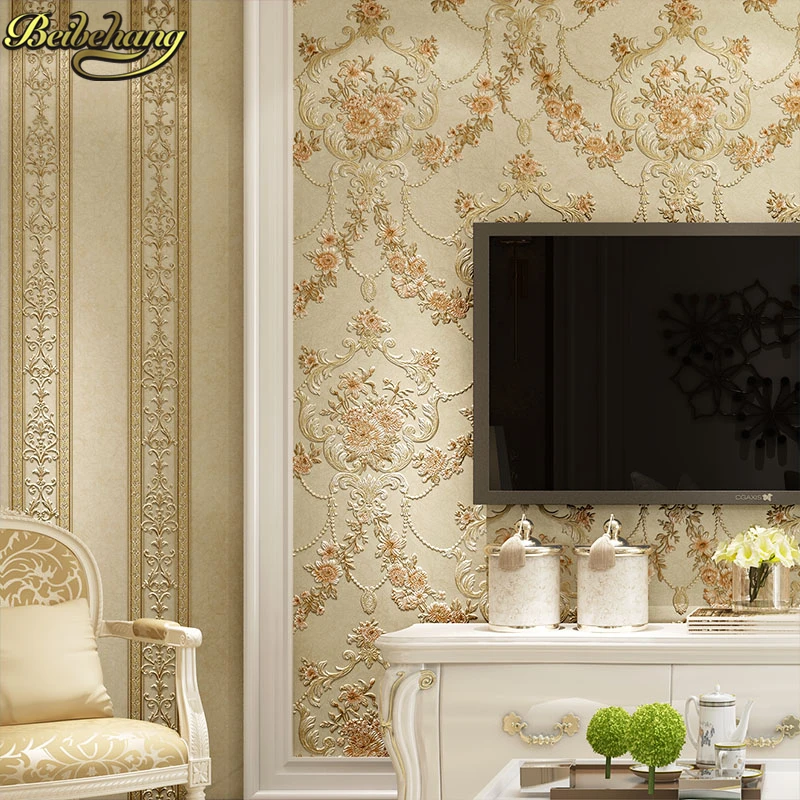 beibehang European pastoral AB version wallpaper 3D deep embossed wallpaper non - woven living room bedroom TV background
beibehang European pastoral AB version wallpaper 3D deep embossed wallpaper non - woven living room bedroom TV background