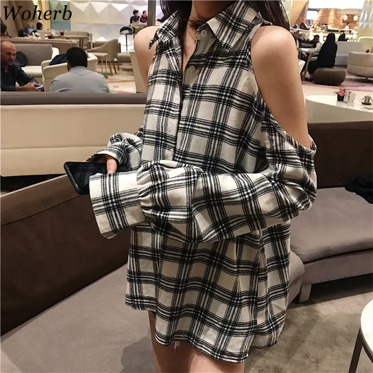 Woherb Sexy Off Shoulder Plaid Blouse Women 2019 Korean Vintage Shirts Casual Womens Tops Blusas Streetwear Femme 21952
Woherb Sexy Off Shoulder Plaid Blouse Women 2019 Korean Vintage Shirts Casual Womens Tops Blusas Streetwear Femme 21952