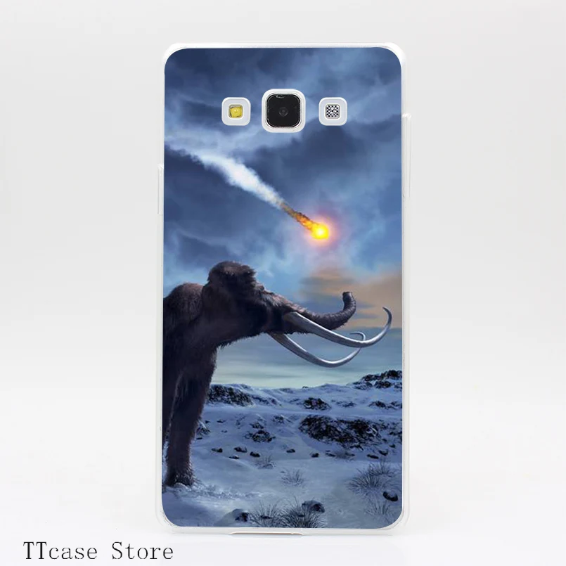 4027CA What killed all the Mammoths Transparent Hard Cover font b Case b font for Galaxy