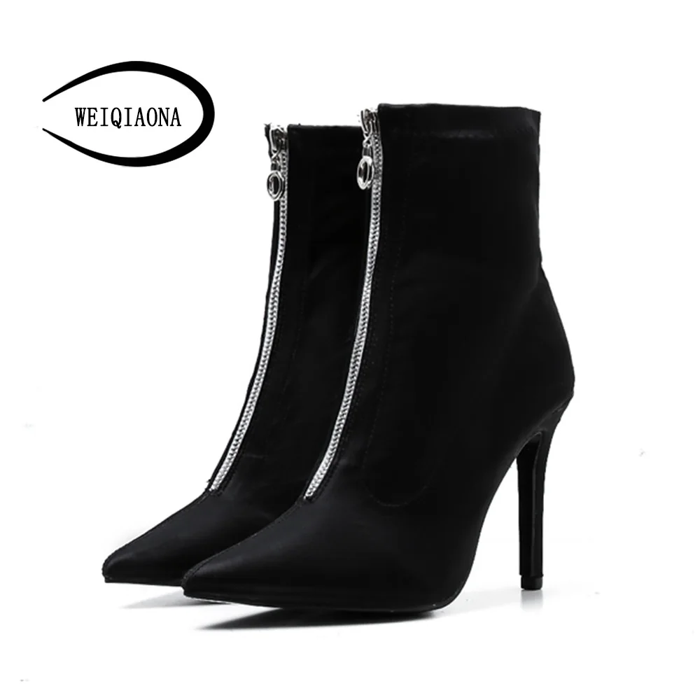 SHUNRUYAN 2018 New Fashion Stretch Fabric Sexy Fashion Shoes Women Winter Short Boots High Heels Pointed Toe Zipper Party Shoes
SHUNRUYAN 2018 New Fashion Stretch Fabric Sexy Fashion Shoes Women Winter Short Boots High Heels Pointed Toe Zipper Party Shoes