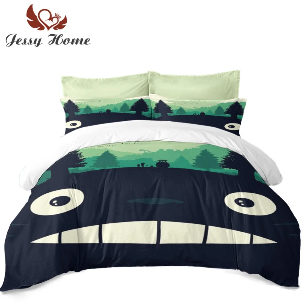 Factory Direct Shipping Bedding Set Totoro Smile Green Trees Bed Linens 4Pcs Including Duvet Cover Flatsheet Pillowcases
Factory Direct Shipping Bedding Set Totoro Smile Green Trees Bed Linens 4Pcs Including Duvet Cover Flatsheet Pillowcases
