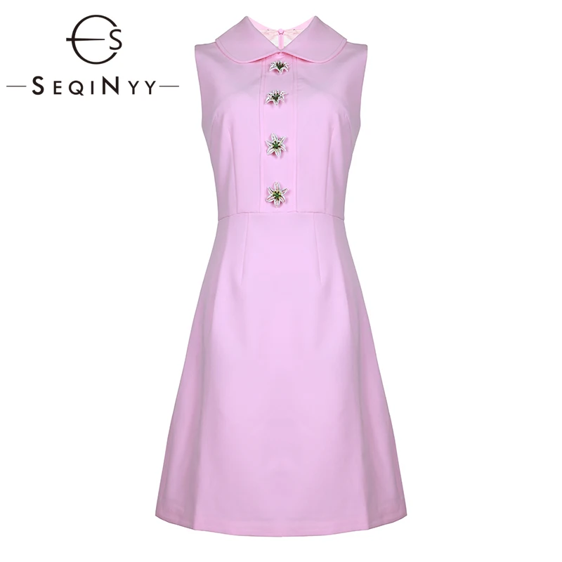 SEQINYY Sheath Dress 2019 Summer New Fashion Design Sleeveless Lily Flowers Buttons Sweet Slim Mini Dress Women
SEQINYY Sheath Dress 2019 Summer New Fashion Design Sleeveless Lily Flowers Buttons Sweet Slim Mini Dress Women