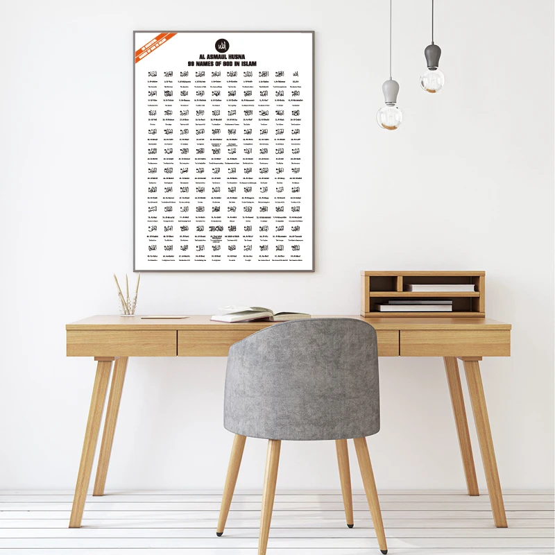 islamic pattern print office decor
