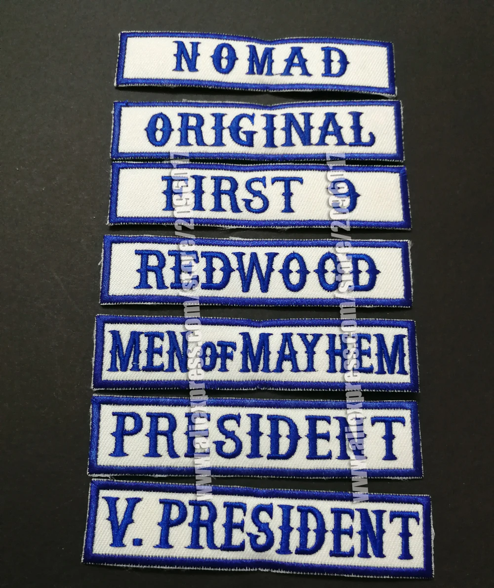 7PCS/LOT FRONT BLUE SONS OF OUTLAW MC CLUB BIKER PATCHES SET FOR MOTORCYCLE CLOTHING JACKET ANARCHY PATCHES BADGES VEST STICKERS
7PCS/LOT FRONT BLUE SONS OF OUTLAW MC CLUB BIKER PATCHES SET FOR MOTORCYCLE CLOTHING JACKET ANARCHY PATCHES BADGES VEST STICKERS
