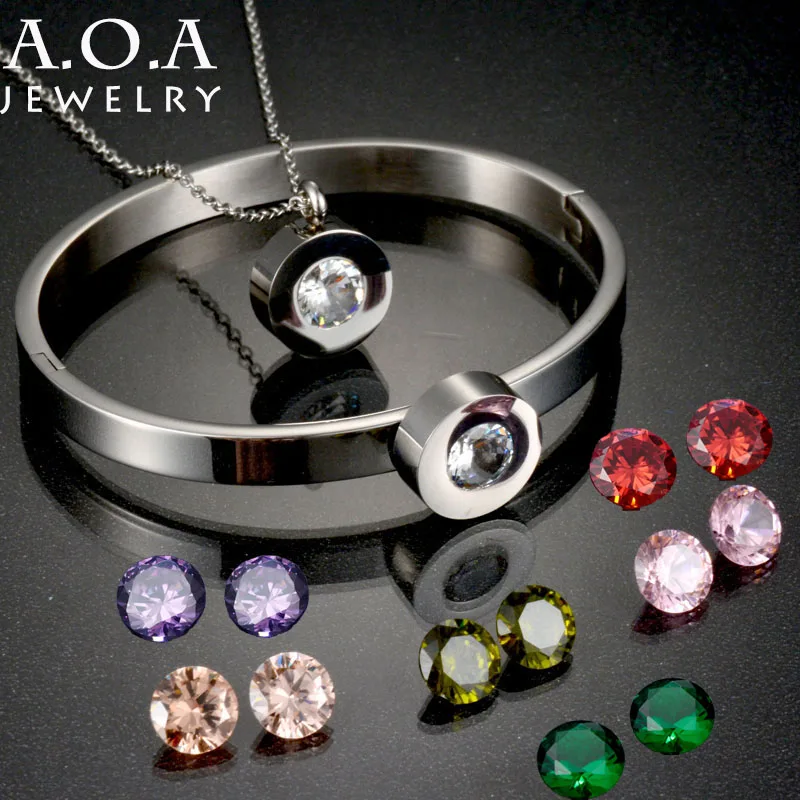 Novelty Austrian Crystal Jewelry Set 316L Stainless Steel Interchangeable 7 Colors Birthstone Bracelet Necklace Set
Novelty Austrian Crystal Jewelry Set 316L Stainless Steel Interchangeable 7 Colors Birthstone Bracelet Necklace Set
