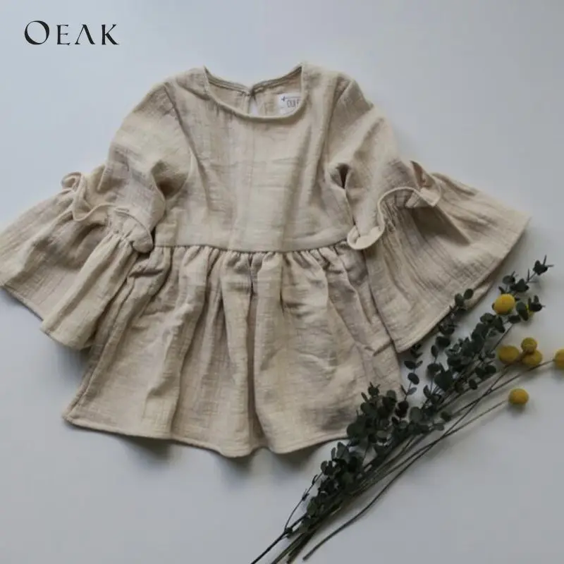 Oeak Baby Girl Long Sleeve Dress Children Spring Cotton Linen Dress Vintage Dresses Quality Kids Blouse Summer Clothes
Oeak Baby Girl Long Sleeve Dress Children Spring Cotton Linen Dress Vintage Dresses Quality Kids Blouse Summer Clothes