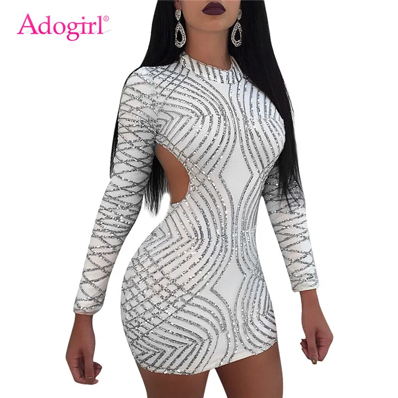 Adogirl Women Sexy Sequins Bodycon Club Dress O Neck Long Sleeve Open Back Bandage Mini Party Dresses 2018 Autumn Outfits
Adogirl Women Sexy Sequins Bodycon Club Dress O Neck Long Sleeve Open Back Bandage Mini Party Dresses 2018 Autumn Outfits