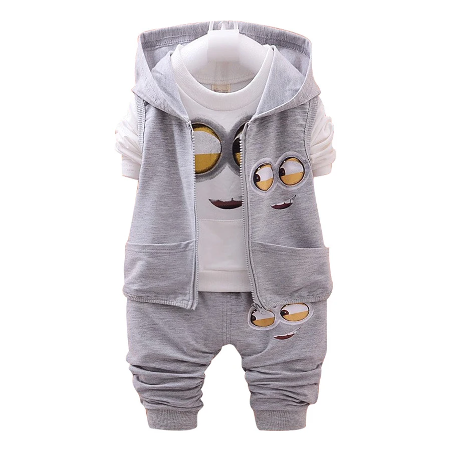 Kids Clothes Minions Baby Boy/Girl Clothing set 3pcs sport suit Casual Children T-shirt + Pants+Vest Boys costume child set
Kids Clothes Minions Baby Boy/Girl Clothing set 3pcs sport suit Casual Children T-shirt + Pants+Vest Boys costume child set