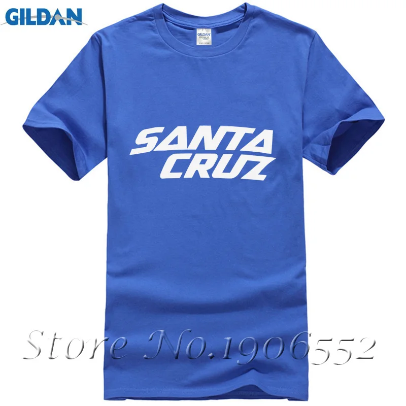 Image Free Shipping mens t shirts fashion 2016 Santa Cruz Bicycles Logo printing T Shirt 100% Cotton short sleeve tee shirt tee