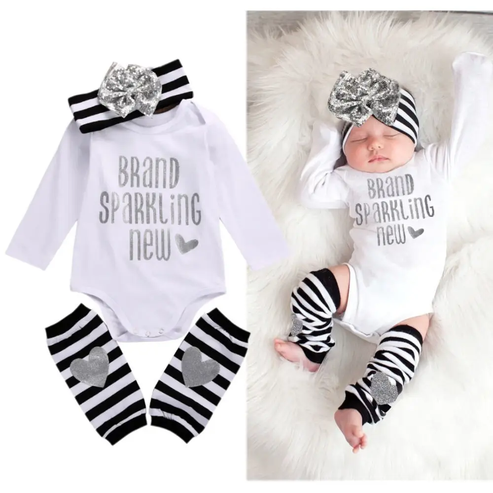 Newborn Baby Girl Top Romper Stripe Leg Warmer Clothes Outfits 3PCS Set Autumn Baby Clothing Children Stuff
Newborn Baby Girl Top Romper Stripe Leg Warmer Clothes Outfits 3PCS Set Autumn Baby Clothing Children Stuff