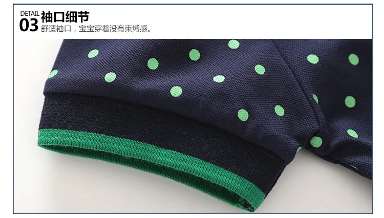 Boys Clothes 2018 Summer Formal Child Cotton Sports Green Dot Print Short Sleeve Turn-Down Collar T Shirt For Boys 12 Years (8)